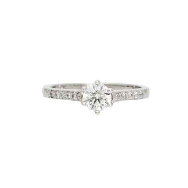Solitaire Half Eternity Ring