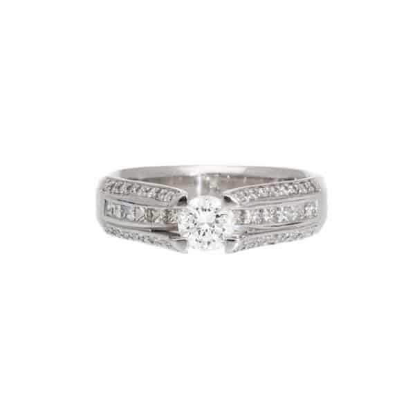 Solitaire Half Eternity Ring