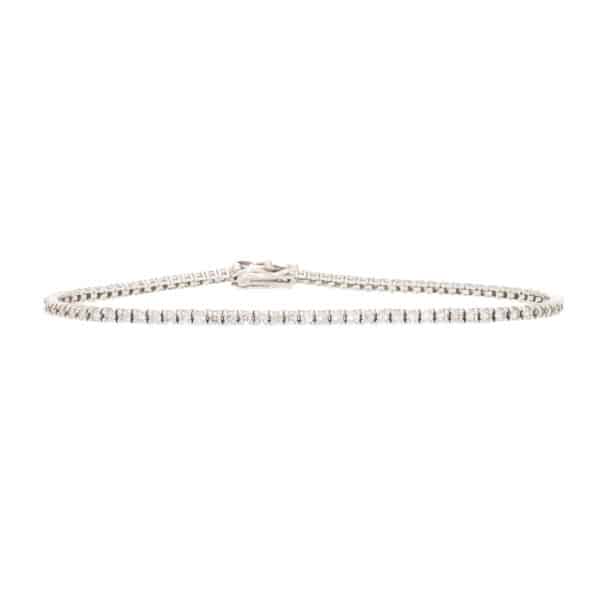 White Gold Tennis Bracelet 02