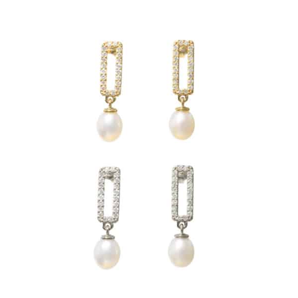 Contemporary Pearl Earrings
