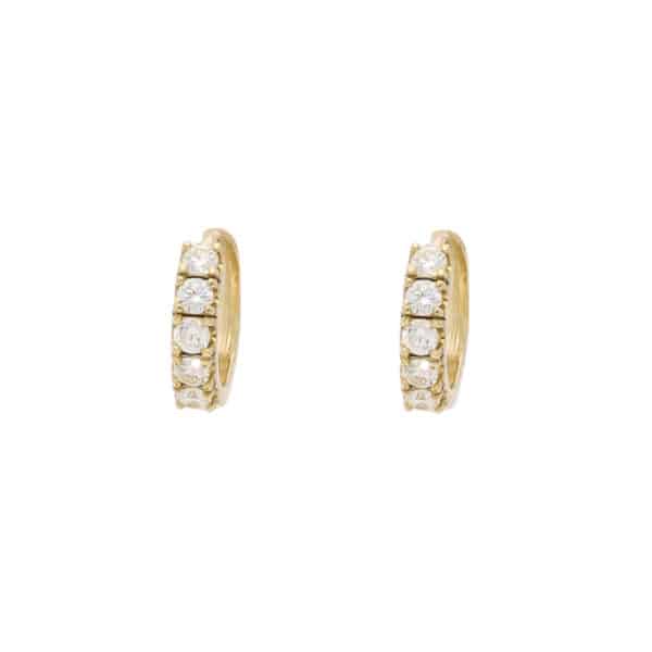 Small Diamond Hoops