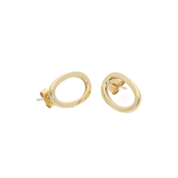 Oval Gold Earrings