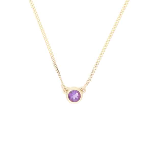 Amethyst-Röhrchen-Halskette