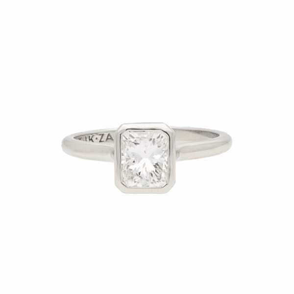 Radiant Bezel-Set Diamond Solitaire