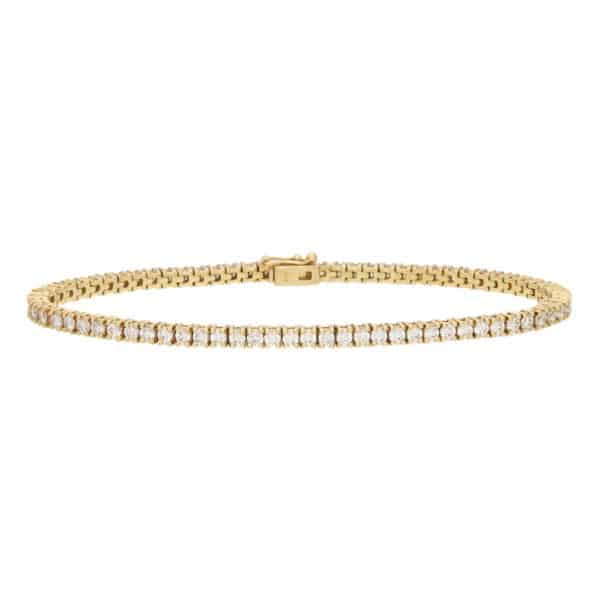 Tennisarmband aus 9 Karat Gelbgold