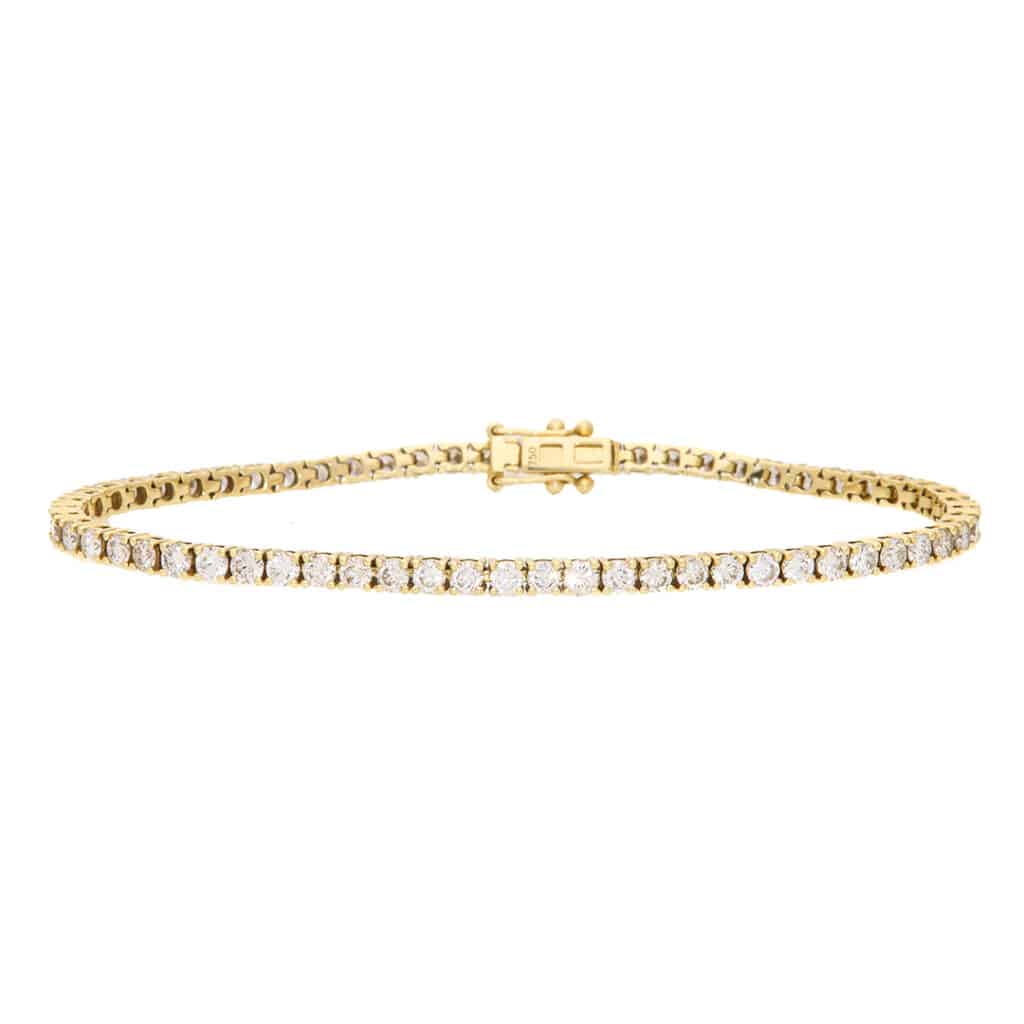 18KT Yellow Gold Tennis Bracelet