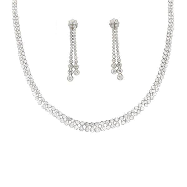 Diamond Necklace and Earrings