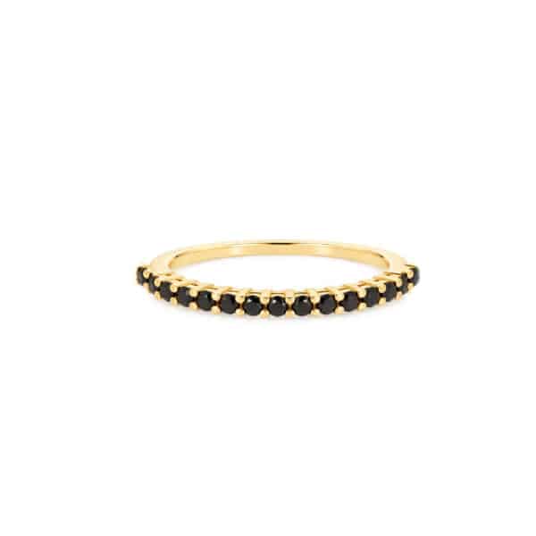 Black Diamond Half-Eternity Ring
