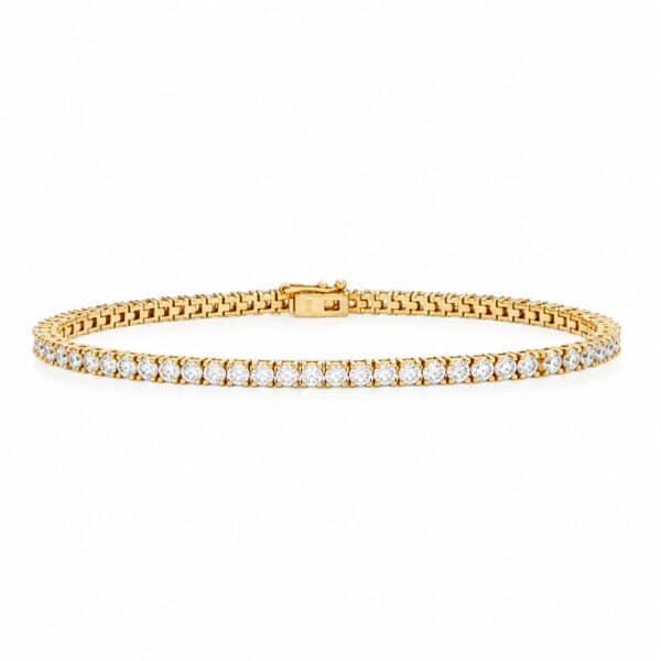 9KT Yellow Gold Tennis Bracelet