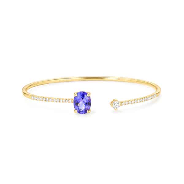 Bangle with Oval Tanzanite