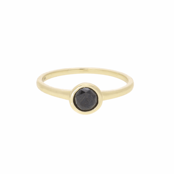 Schwarzer Diamant Ring mit Röhrchen