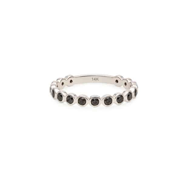 Black Diamond White Gold Half-Eternity