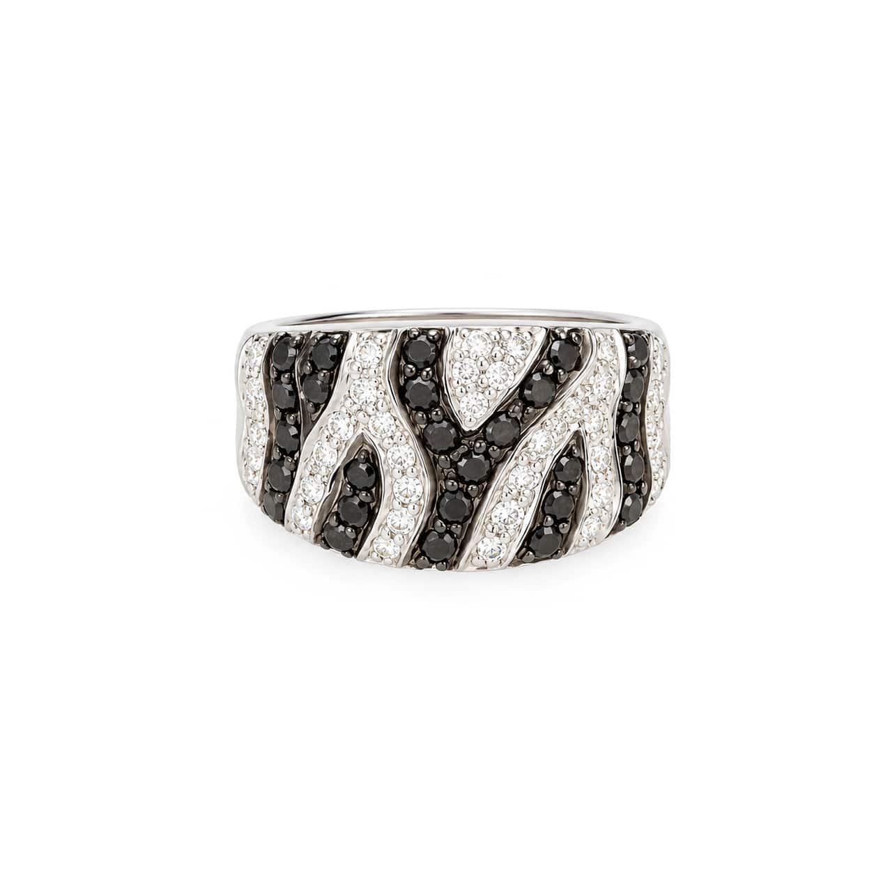 Black and White Diamond Ring