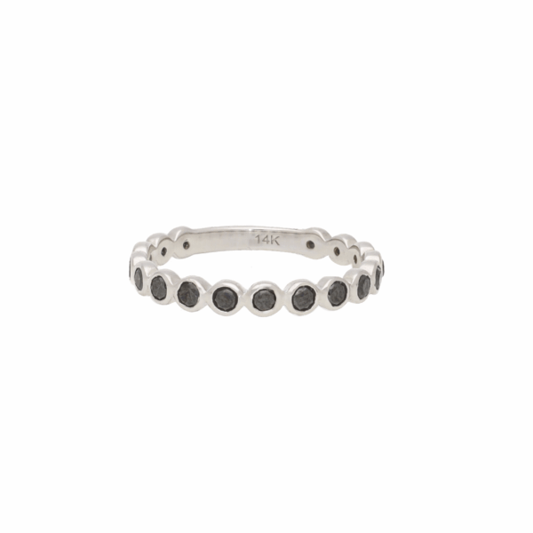 Black Diamond White Gold Half-Eternity