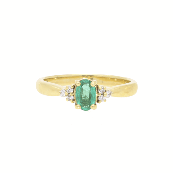 Oval Emerald Gold Ring