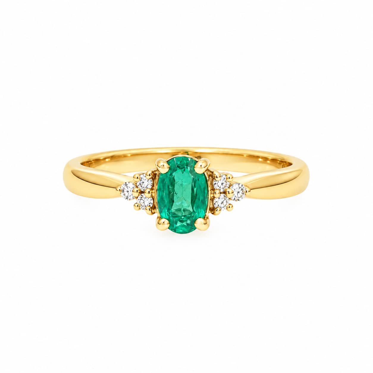 Oval Emerald Gold Ring