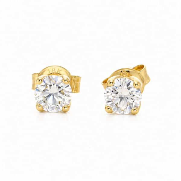 Yellow Gold Studs 0.60ct