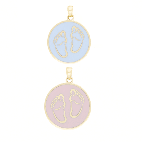 Blue and Pink Baby Ceramic Pendants