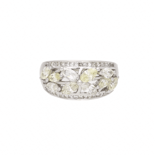 Marquise Diamond Flower Ring