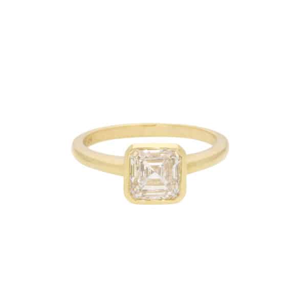 Lab-Grown Diamond Bezel-Set Ring