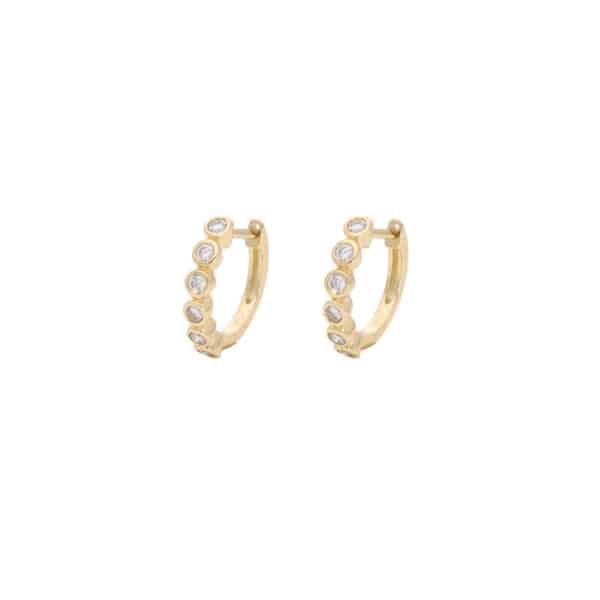 Diamant-Huggies mit Zargenfassung