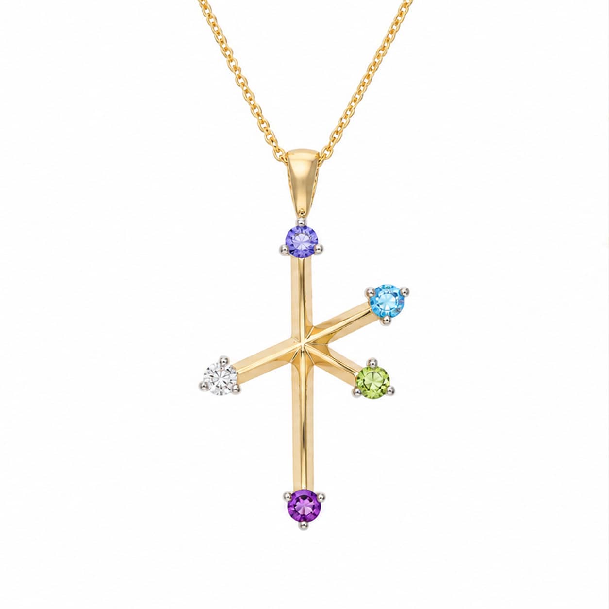 Multi Gemstone Southern Cross Pendant
