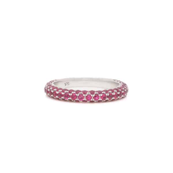 Ruby Pavé Eternity Ring