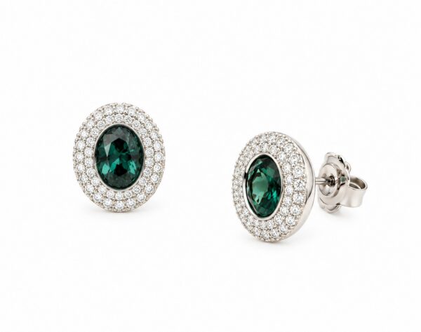 Ohrringe mit Turmalin und Diamanten (Kopie)