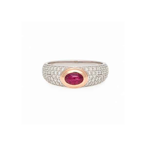 Rubin- und Diamantring