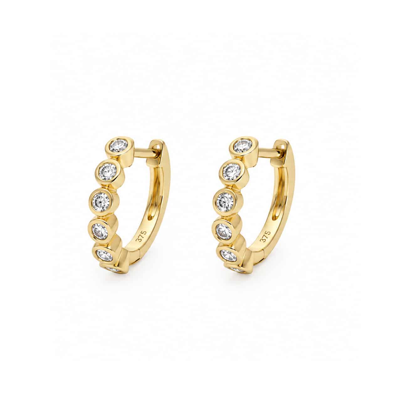 Diamant-Huggies mit Zargenfassung