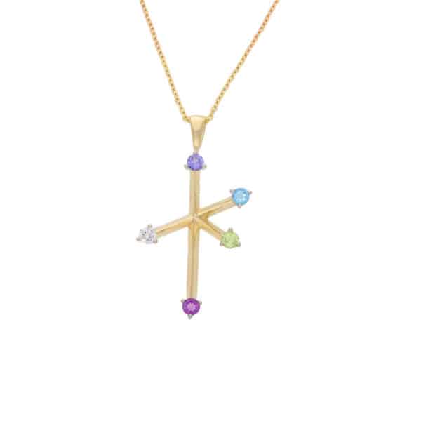 Multi Gemstone Southern Cross Pendant