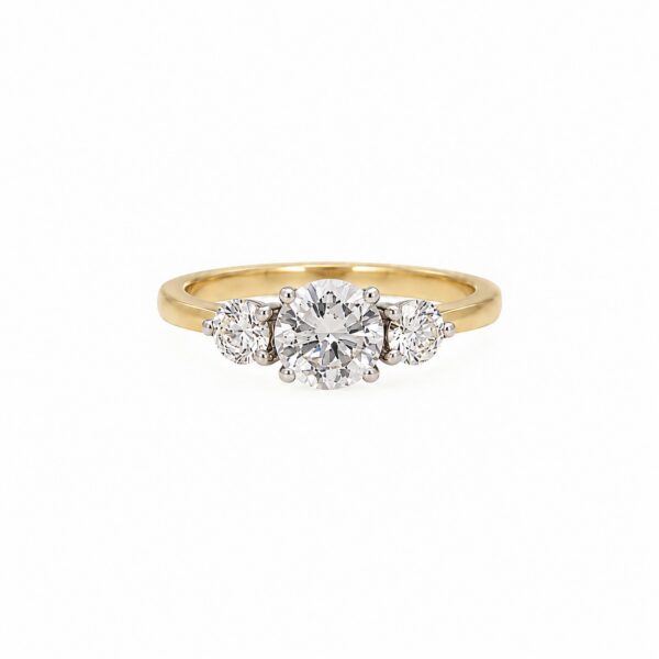 Engagement - Two-Tone Diamond Trilogy Ring