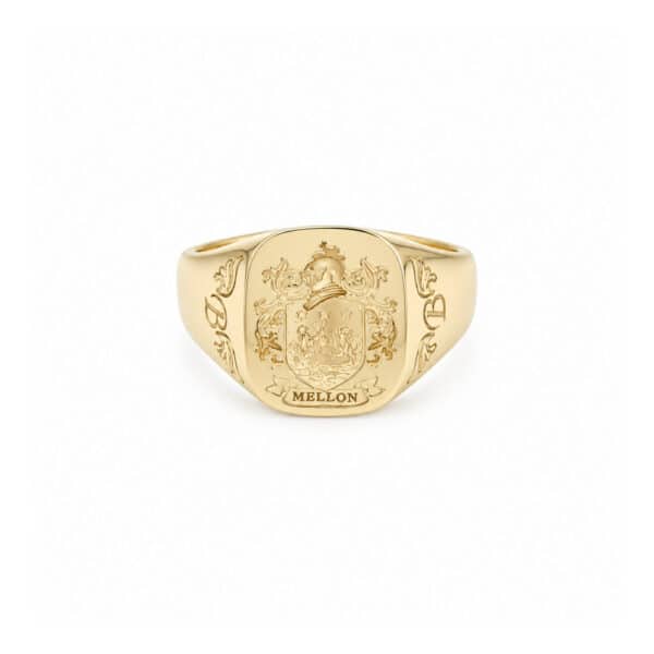 Yellow Gold Family Crest Ring